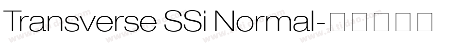 Transverse SSi Normal字体转换